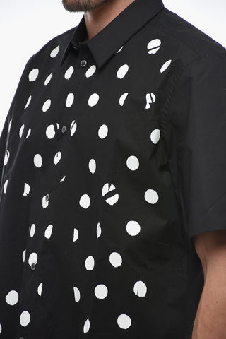 Short Sleeve Polka Dots Classic Collar Shirt