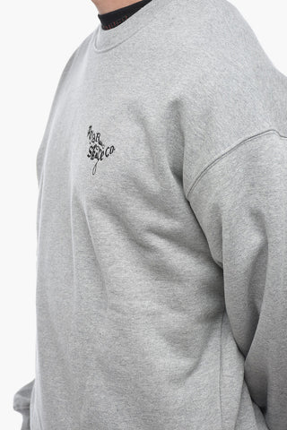 Fleeced Cotton Crew-neck Sweatshirt with Embroidered Logo