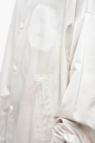 MM6 Bomber Oversized in Satin con Bottoni a Pressione