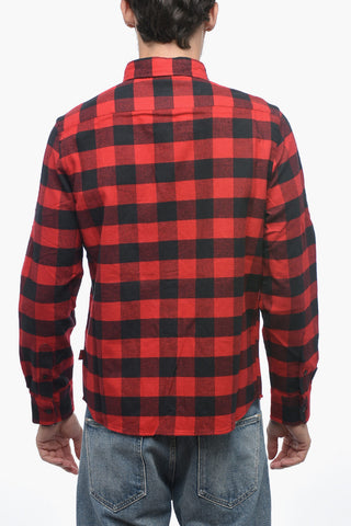 Buffalo Checked TROUT RUN Shirt with Button-Down Collar