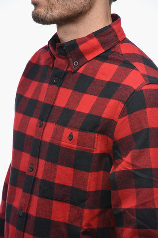 Buffalo Checked TROUT RUN Shirt with Button-Down Collar