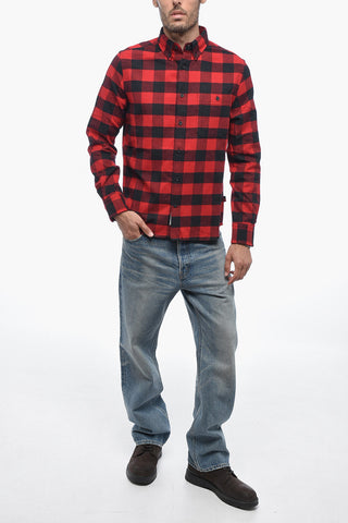Buffalo Checked TROUT RUN Shirt with Button-Down Collar