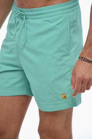 Solid Color CHASE Swim Shorts with 3 Pockets