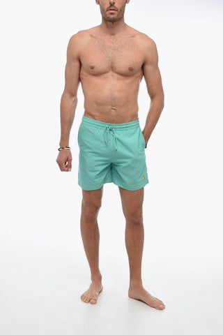 Solid Color CHASE Swim Shorts with 3 Pockets