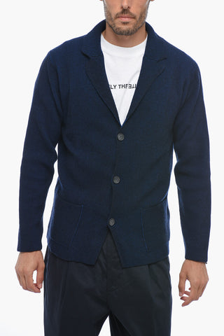 Knitted Blazer with Patch Pockets
