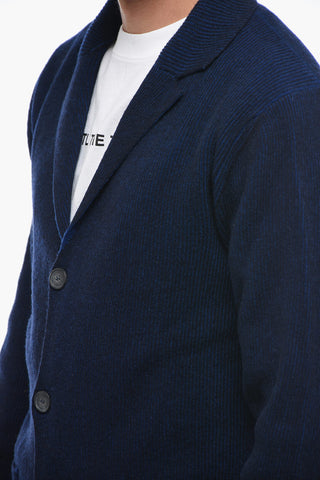 Knitted Blazer with Patch Pockets