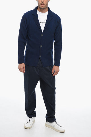 Knitted Blazer with Patch Pockets