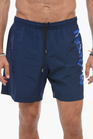 Logo Print Boxer Swimsuit