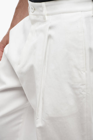 Pantaloni Chino a Vita Alta con Pince