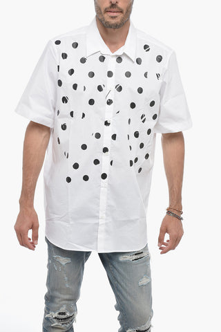 Short Sleeve Polka Dots Classic Collar Shirt