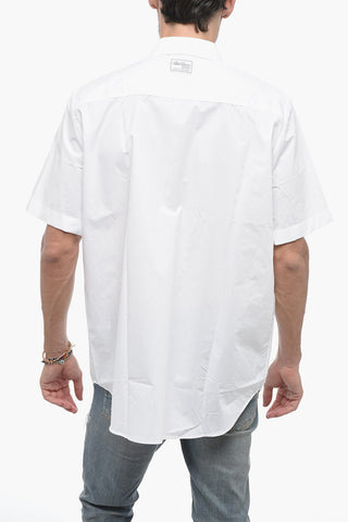 Short Sleeve Polka Dots Classic Collar Shirt