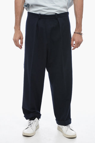 MM10 Single-pleated Wool Blend Chinos Pants