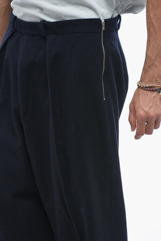 MM10 Single-pleated Wool Blend Chinos Pants