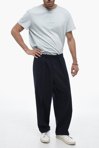 MM10 Single-pleated Wool Blend Chinos Pants