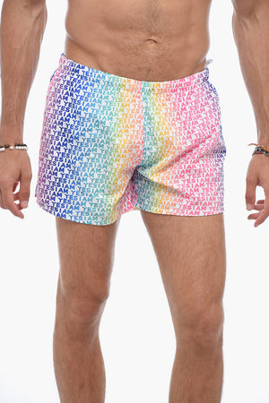 Costume da Bagno Boxer con Logo All-Over