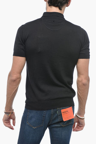 Cashmere Blend Shirt Sleeved Polo
