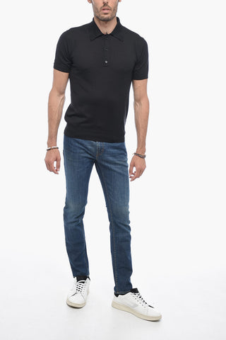 Cashmere Blend Shirt Sleeved Polo