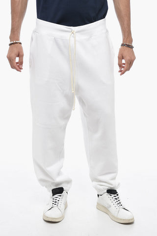 Fleece Cotton Blend Sweatpants with Cuffs
