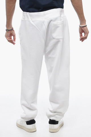 Fleece Cotton Blend Sweatpants with Cuffs