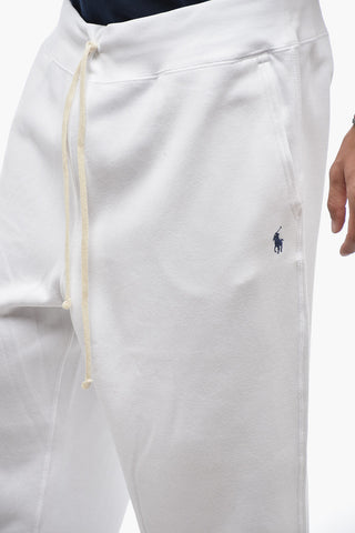 Fleece Cotton Blend Sweatpants with Cuffs