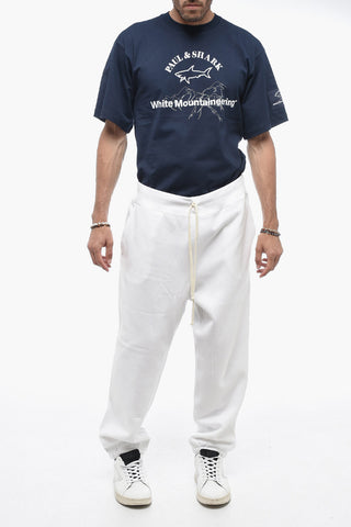 Fleece Cotton Blend Sweatpants with Cuffs