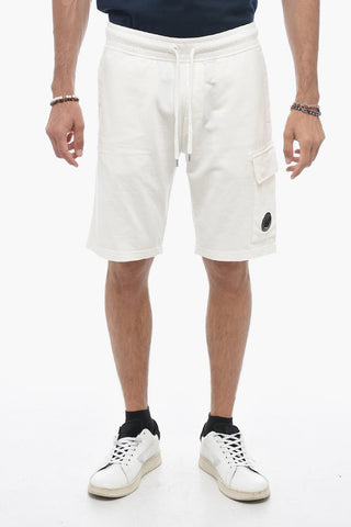 Shorts In cotone Garzato Con Tasche