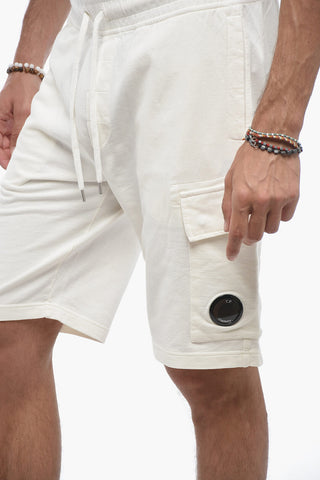 Shorts In cotone Garzato Con Tasche