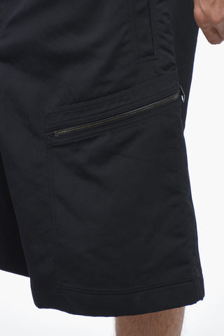 Nylon Cargo Shorts with Hidden Fastening