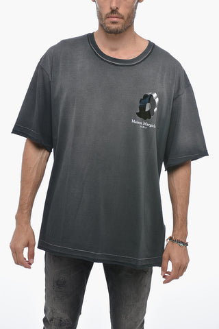MM10 Crew Neck BUBBLE T-Shirt with Embossed Print