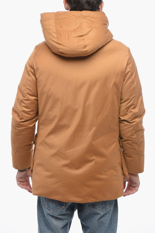 Virgin Wool Padded Parka with Flap Pockets
