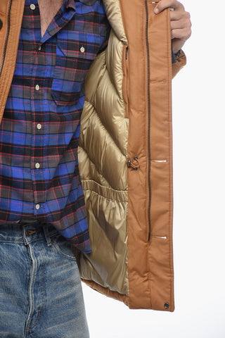 Virgin Wool Padded Parka with Flap Pockets