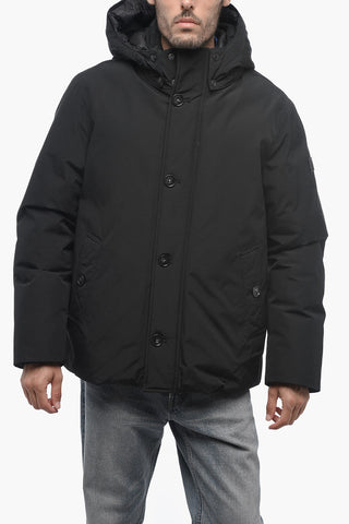 Cotton and Nylon SOUTH BAY Down Jacket with Removable Hood