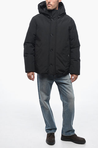 Cotton and Nylon SOUTH BAY Down Jacket with Removable Hood