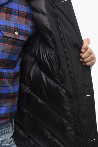 Cotton and Nylon SOUTH BAY Down Jacket with Removable Hood