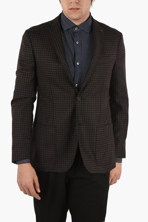 CC COLLECTION giacca RIGHT a 2 bottoni shephard's check in cashmere drop 6R