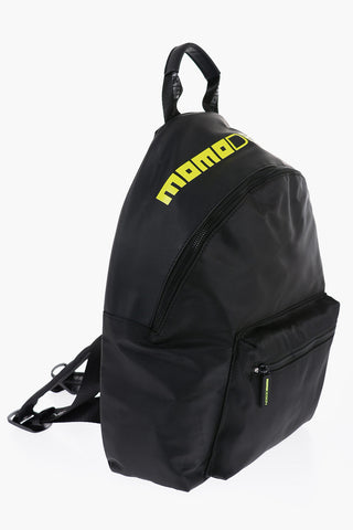 Nylon Backpack with Neon Printed Logo