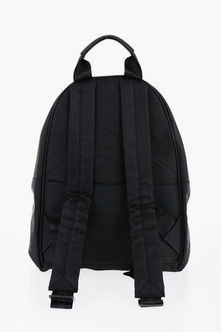 Nylon Backpack with Neon Printed Logo
