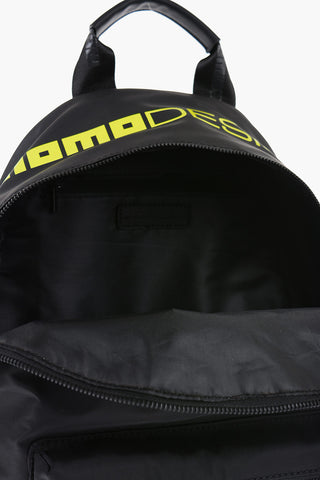 Nylon Backpack with Neon Printed Logo