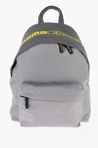 Zaino in Nylon con Logo Stampato Fluo