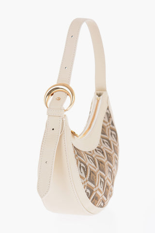 Borsa A Mano Hobo Con Ricamo Monogram