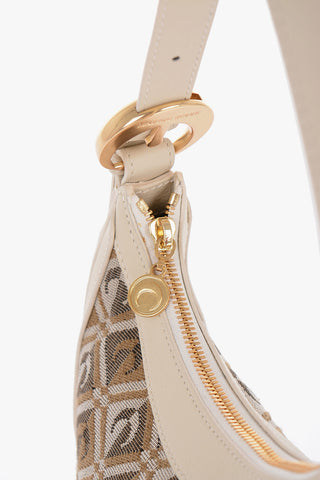 Borsa A Mano Hobo Con Ricamo Monogram