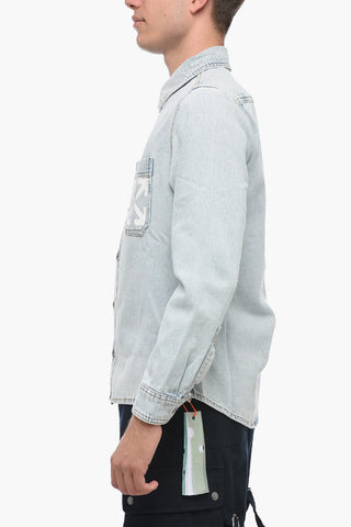 Giubbotto SINGLE ARROW in Denim con Stampa