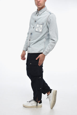 Giubbotto SINGLE ARROW in Denim con Stampa