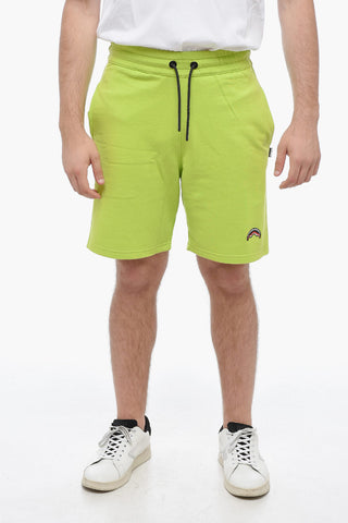 Brushed Cotton Shorts with Embroidered Logo