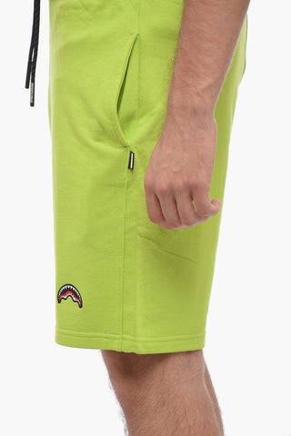 Brushed Cotton Shorts with Embroidered Logo
