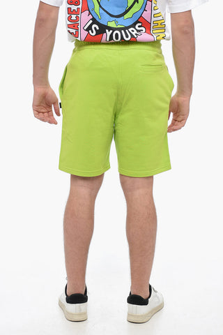 Brushed Cotton Shorts with Embroidered Logo