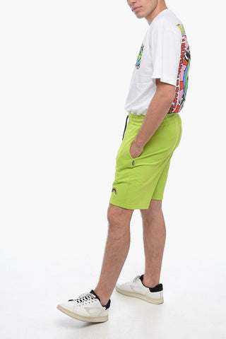 Brushed Cotton Shorts with Embroidered Logo