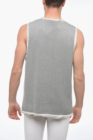 Maglia Girocollo in Cotone Leggero senza Manica