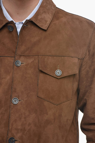 Suede DERBY Jacket with Knitted Lining