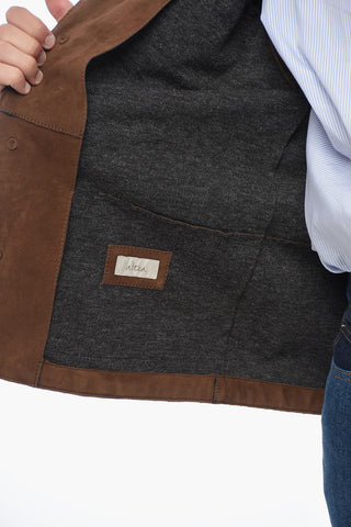 Suede DERBY Jacket with Knitted Lining